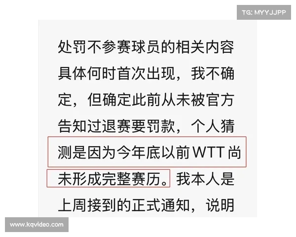 WTT赛事积分规则调整，球员需优化参赛计划